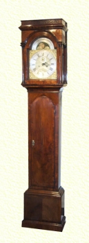 8 Day Longcase Clock In Walnut Case By Samuel Holbin Bitton