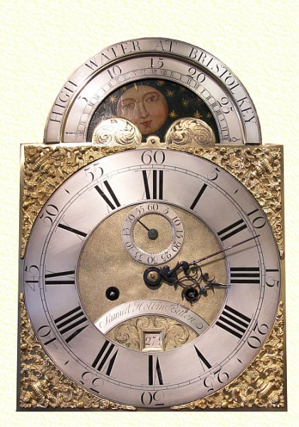 8 Day Longcase Clock In Walnut Case By Samuel Holbin Bitton