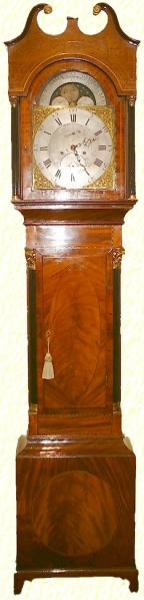 8 Day Longcase Clock in Mahogany Case SOLD