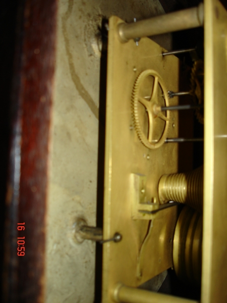 Fine 12ins dial clock.SOLD