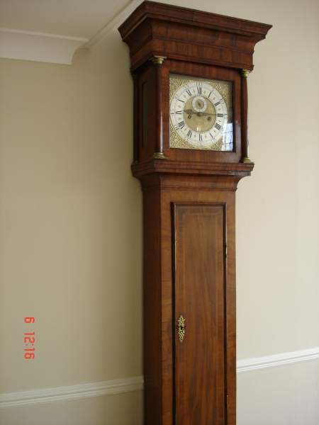 queen ann walnut longcase SOLD