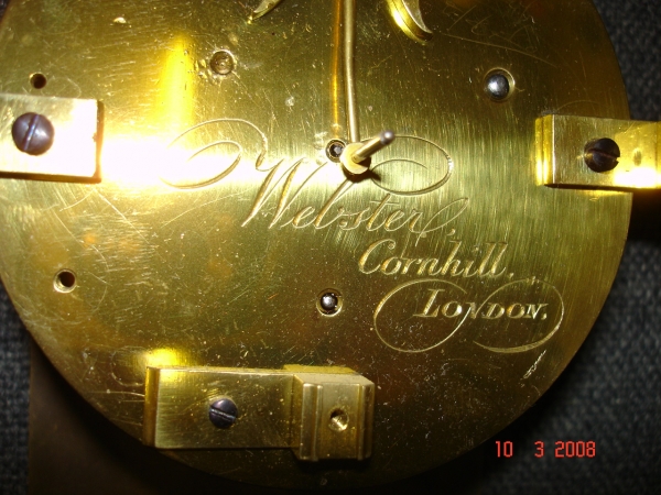 Fine small english table clock SOLD