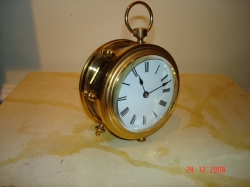Fine small fusee carriage clock.