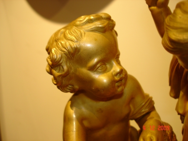 VERY FINE GILT BRONZE CLOCK