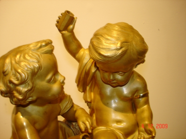 VERY FINE GILT BRONZE CLOCK