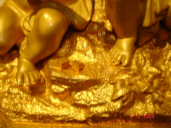VERY FINE GILT BRONZE CLOCK